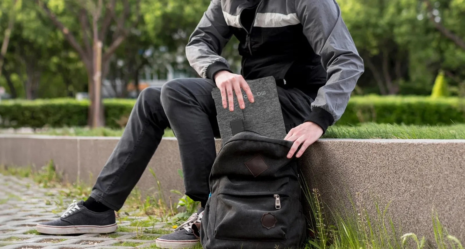 Солнечная панель EcoFlow 45 Вт в использовании