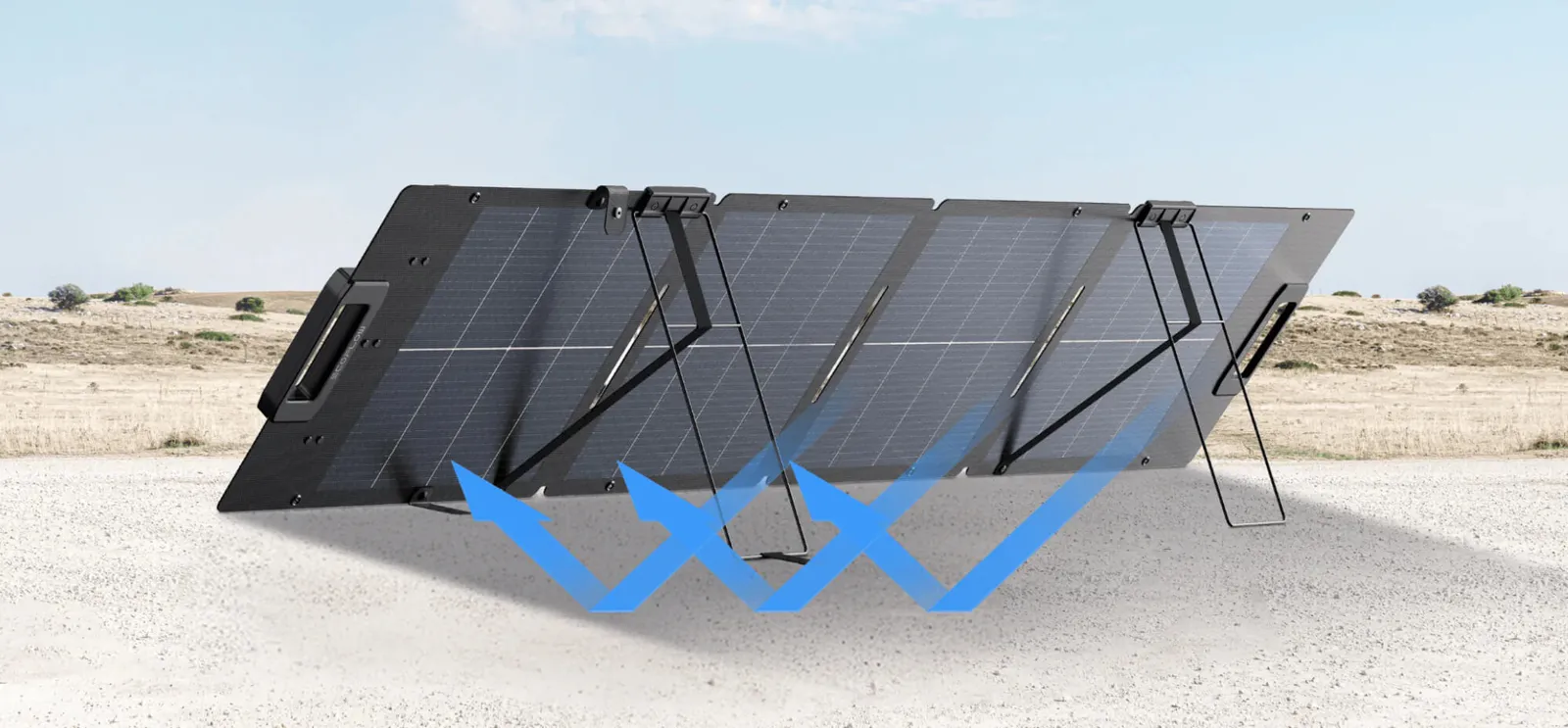 Солнечная панель EcoFlow 110 Вт в использовании