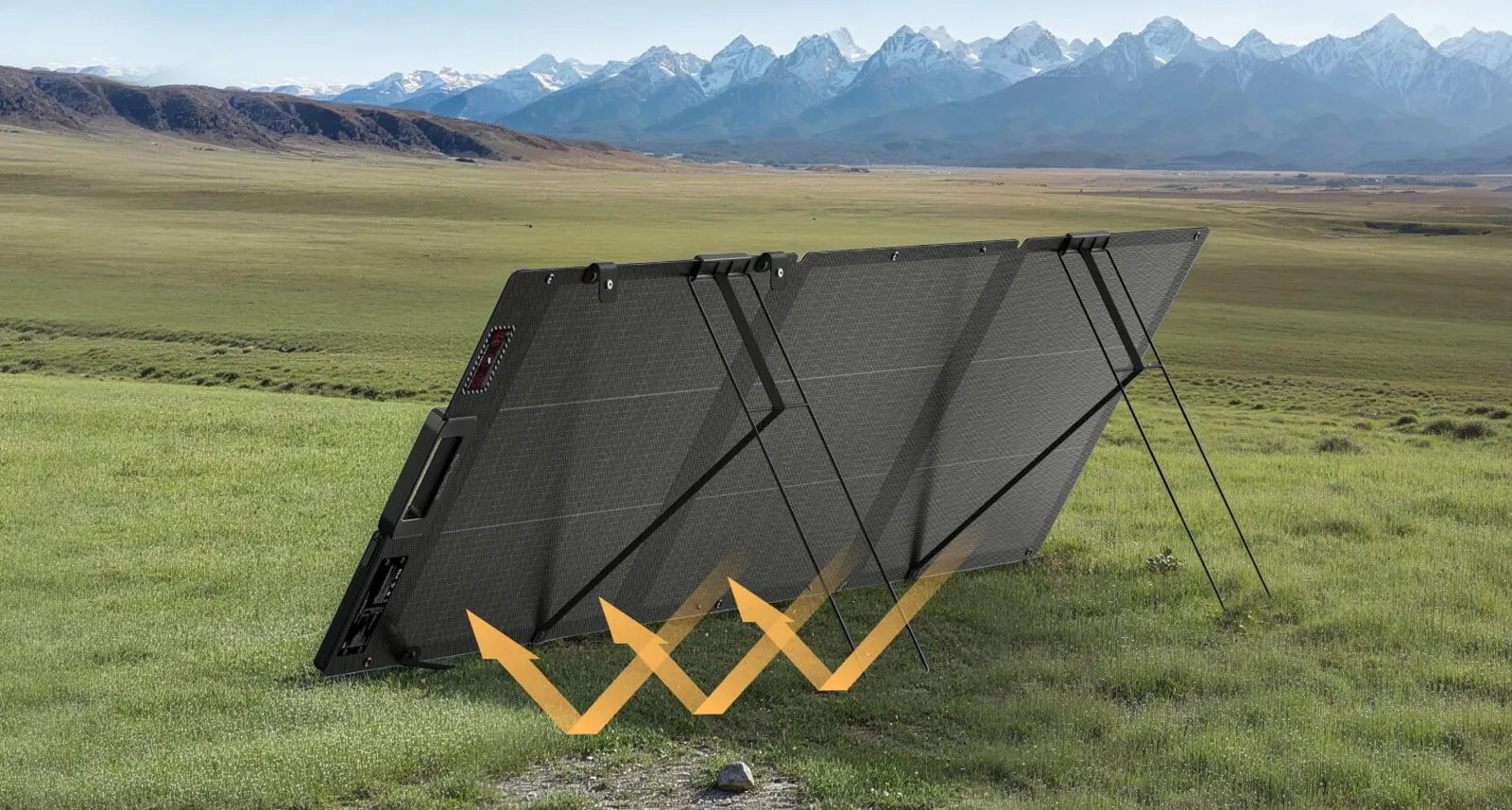 Солнечная панель EcoFlow 160 Вт в использовании