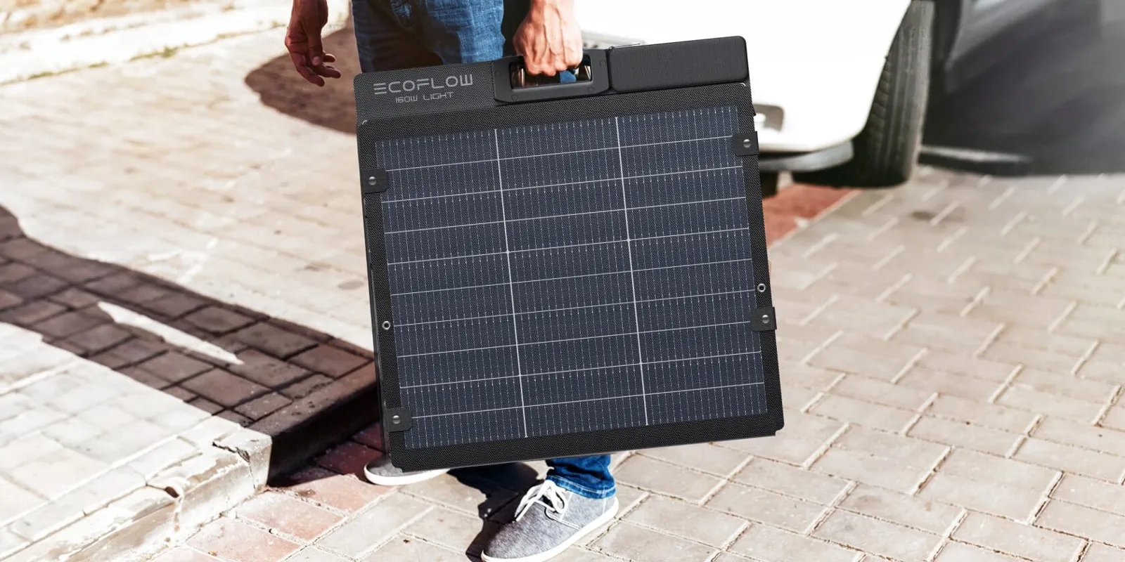 Солнечная панель EcoFlow 160 Вт в использовании
