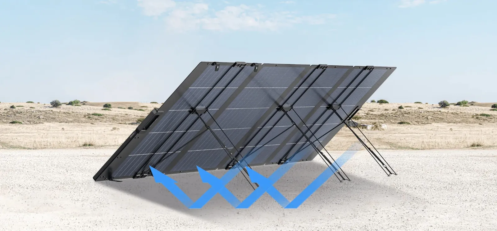 Солнечная панель EcoFlow 400 Вт в использовании